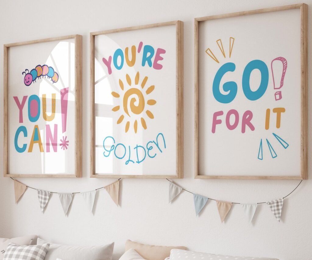 You Can, kids Positive Affirmations, set of 3