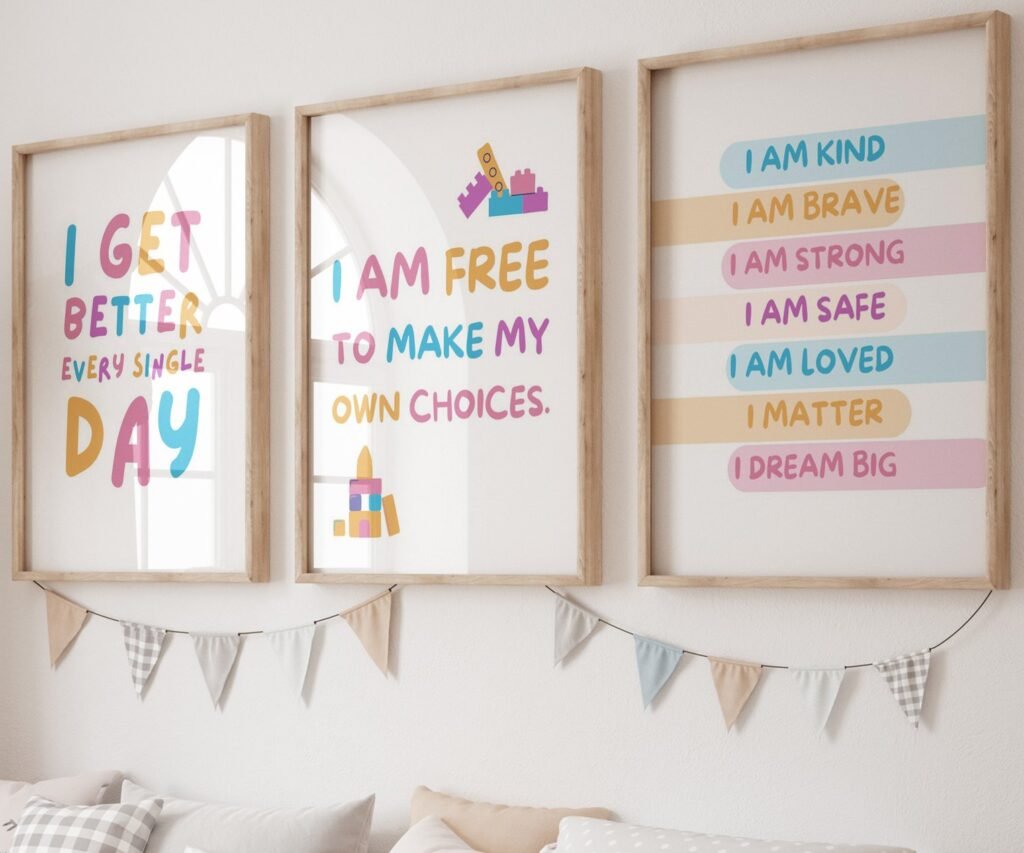 kids quote kids Positive Affirmations set of 3