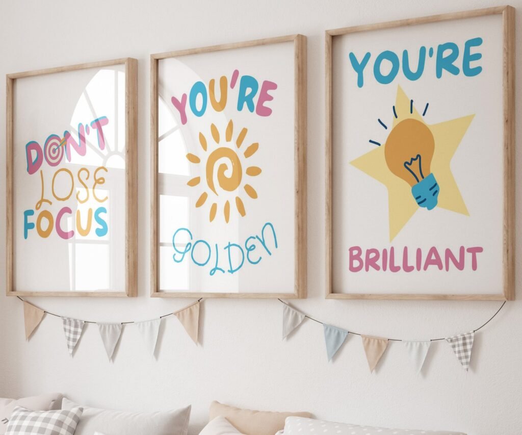 You Can, kids Positive Affirmations, set of 3