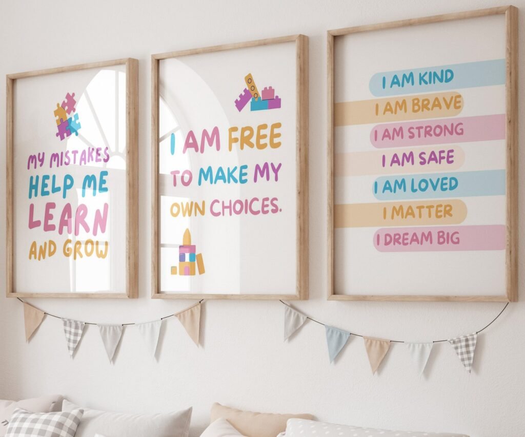 kids quote kids Positive Affirmations set of 3