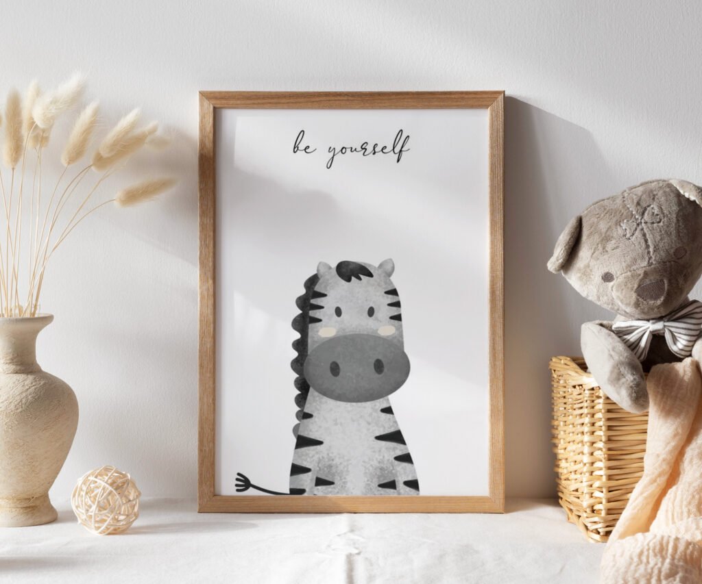 Animals Nursery Prints Nursery Animals Art Woodland Nursery Decor Safari Nursery Wall Art Baby Decor, set of 1 Prints