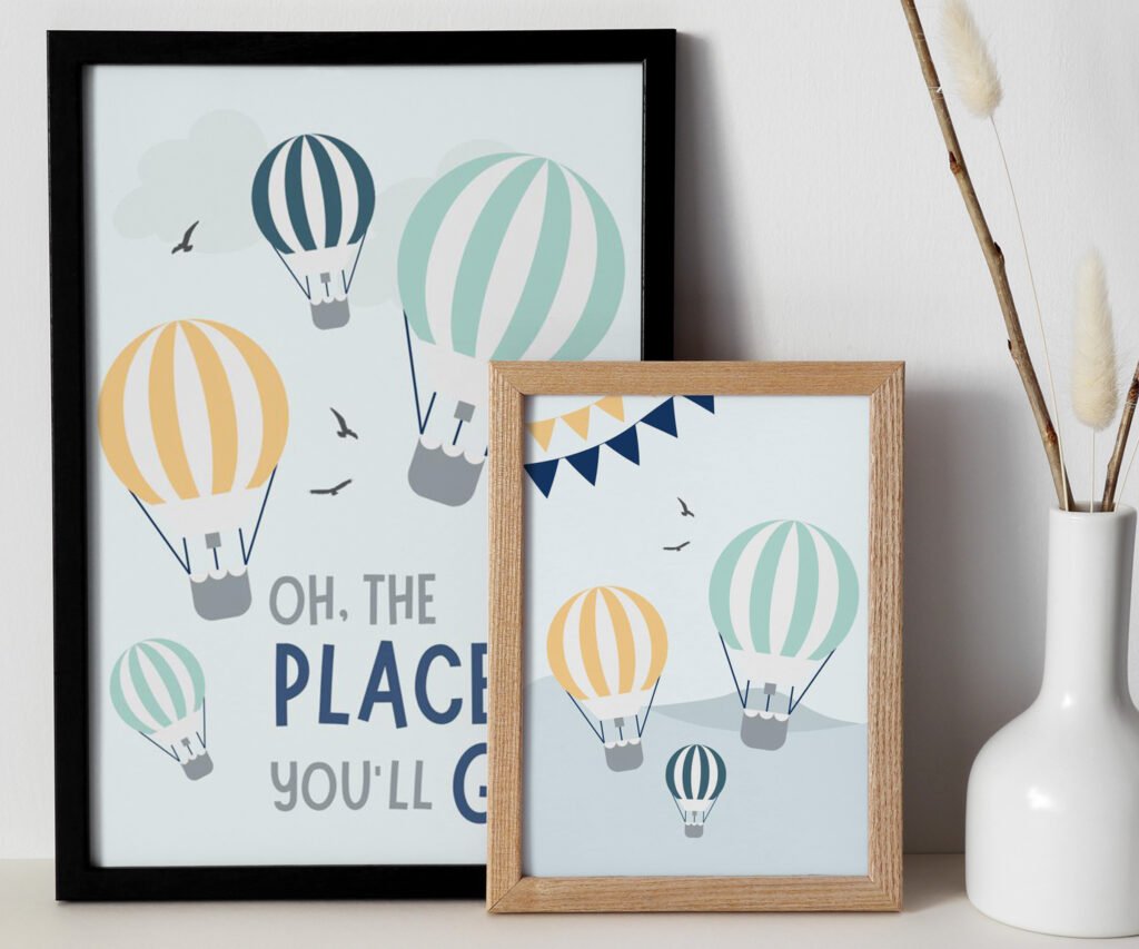 Adventure nursery decor, Nursery decor boy mountains adventure, nursery decor boy airplane, world map nursery, adventure awaits set of 2