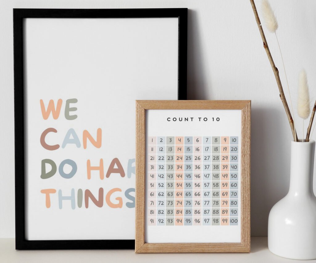 Addition Subtraction multiplication division Educational Posters, Homeschool Prints, Montessori Classroom Decor set of 2