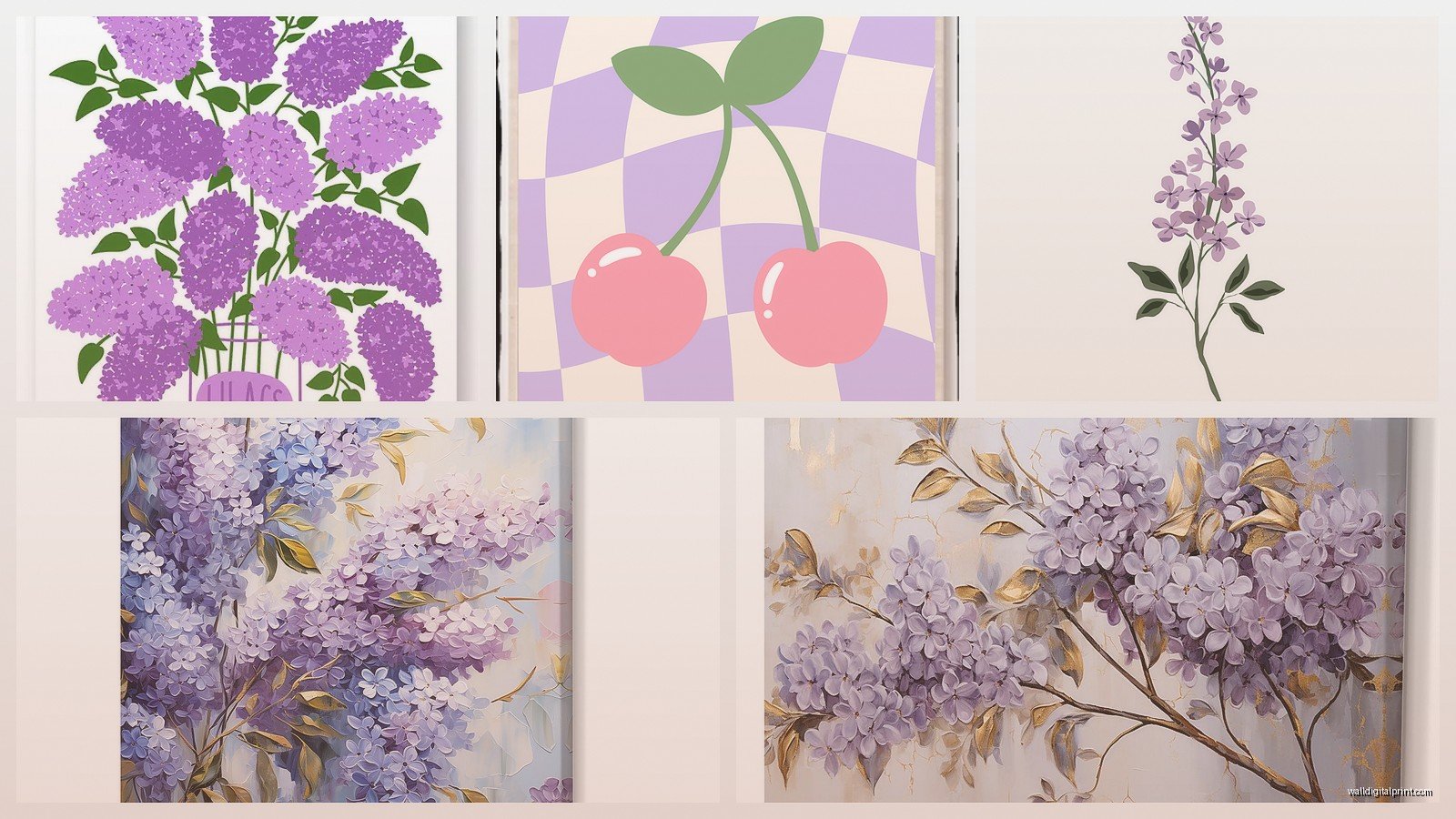 Lilac Wall Art: Soft Purple Floral & Spring Decor