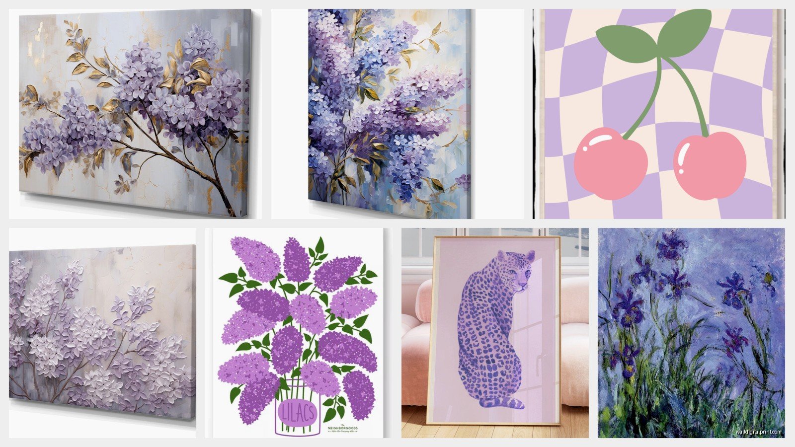 Lilac Wall Art: Soft Purple Floral & Spring Decor