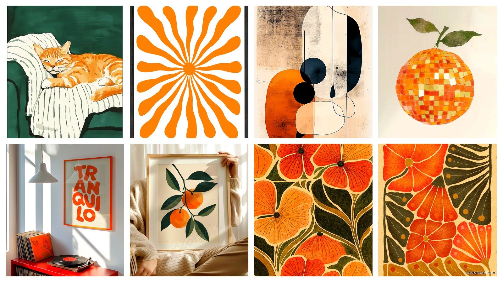 Orange Wall Art: Warm Accent Pieces & Citrus Decor