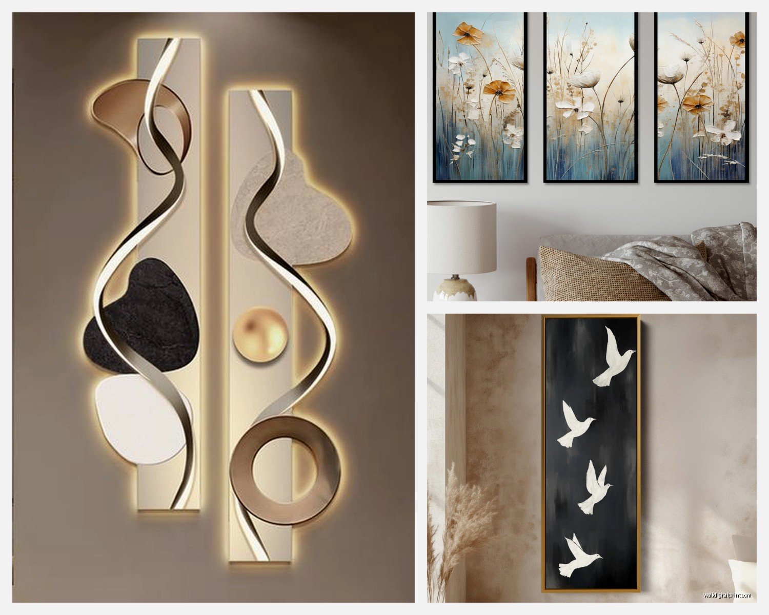 3 Piece Wall Art Vertical: Portrait Triptych Sets