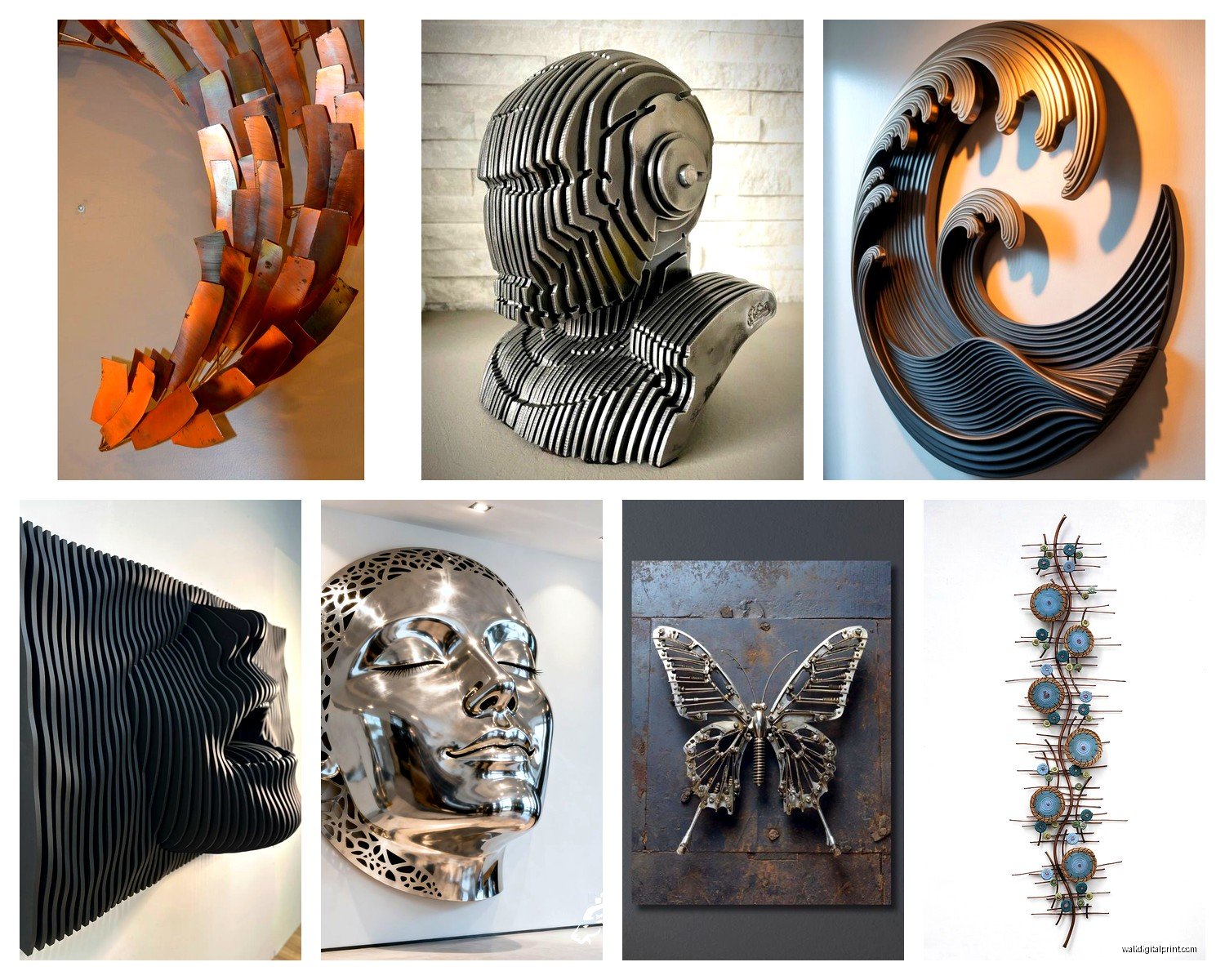 3D Metal Wall Art Sculpture: Dimensional Steel Designs