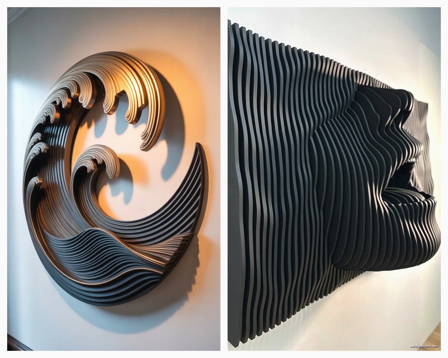 3D Metal Wall Art Sculpture: Dimensional Steel Designs