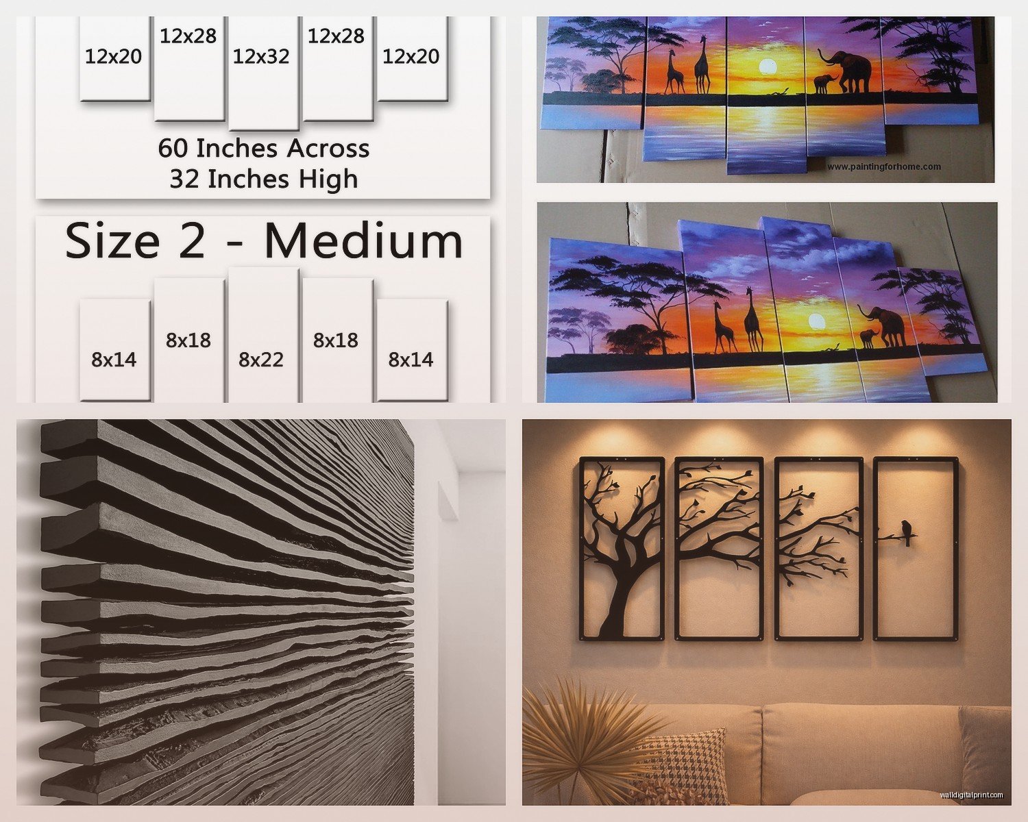 5 Panel Wall Art: Multi-Piece Panoramic Sets