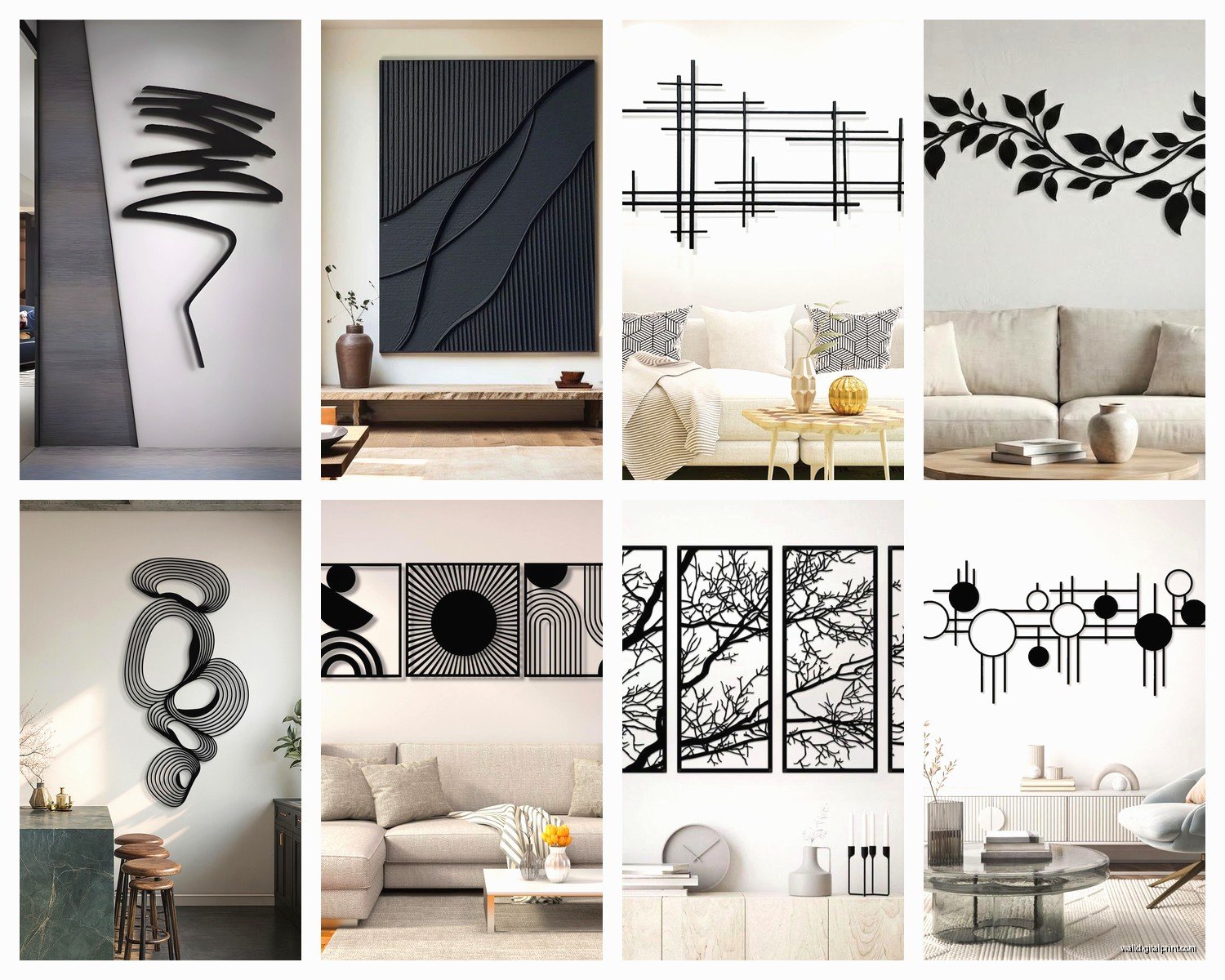 Black Metal Wall Art: Dark Industrial Sculptures
