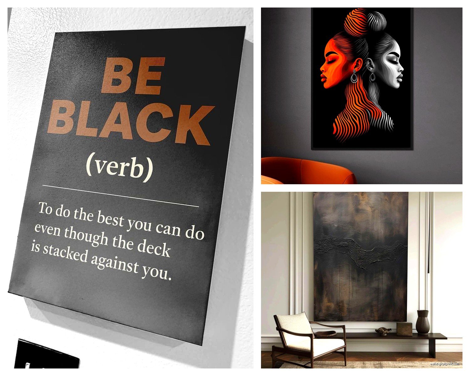 Black Wall Art: Dark Bold Moody Gothic Designs