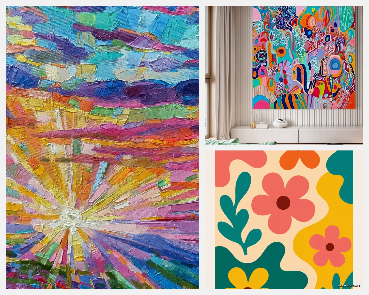 Bright Wall Art: Colorful Vibrant Bold Cheerful Designs