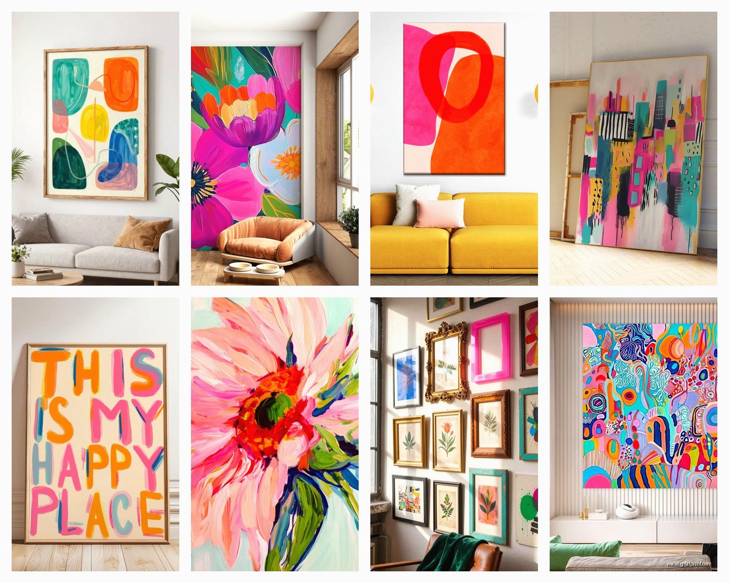 Bright Wall Art: Colorful Vibrant Bold Cheerful Designs