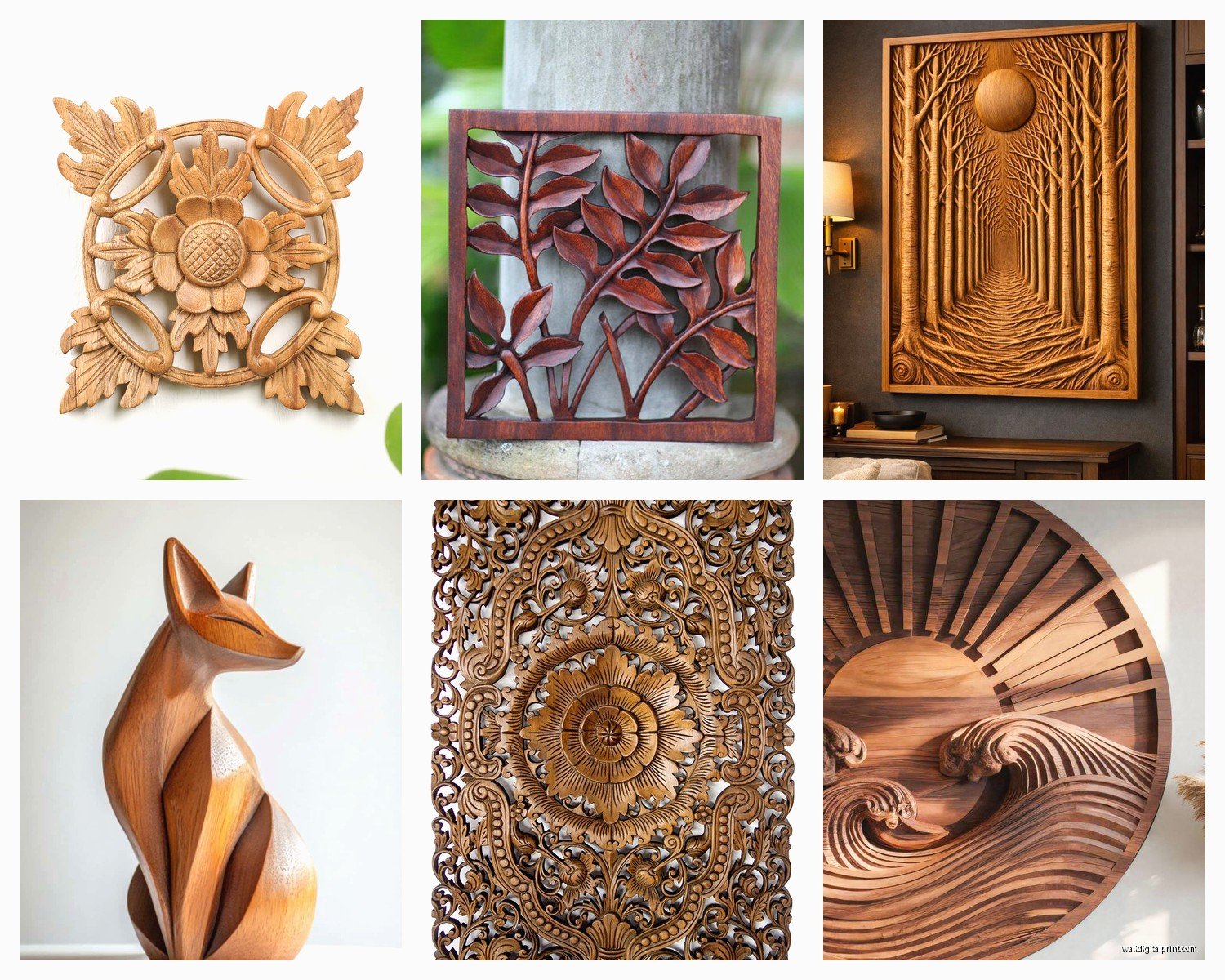 Carved Wood Wall Art: Hand-Carved Relief Sculptures