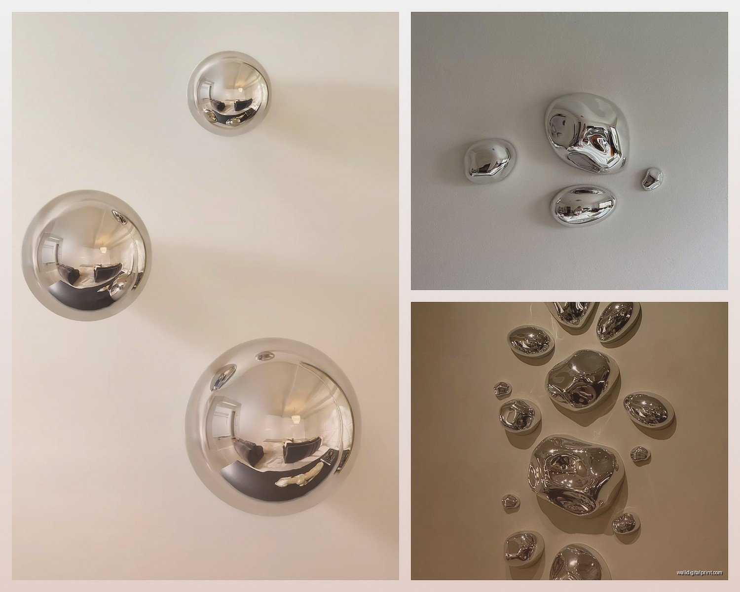 Chrome Wall Art: Shiny Metallic Modern Sculptures