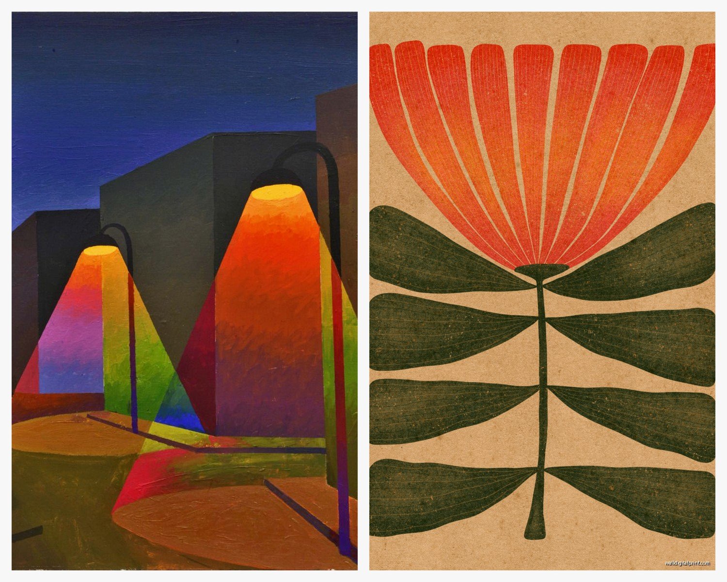 Colorful Wall Art: Vibrant Rainbow Multi-Hue Designs