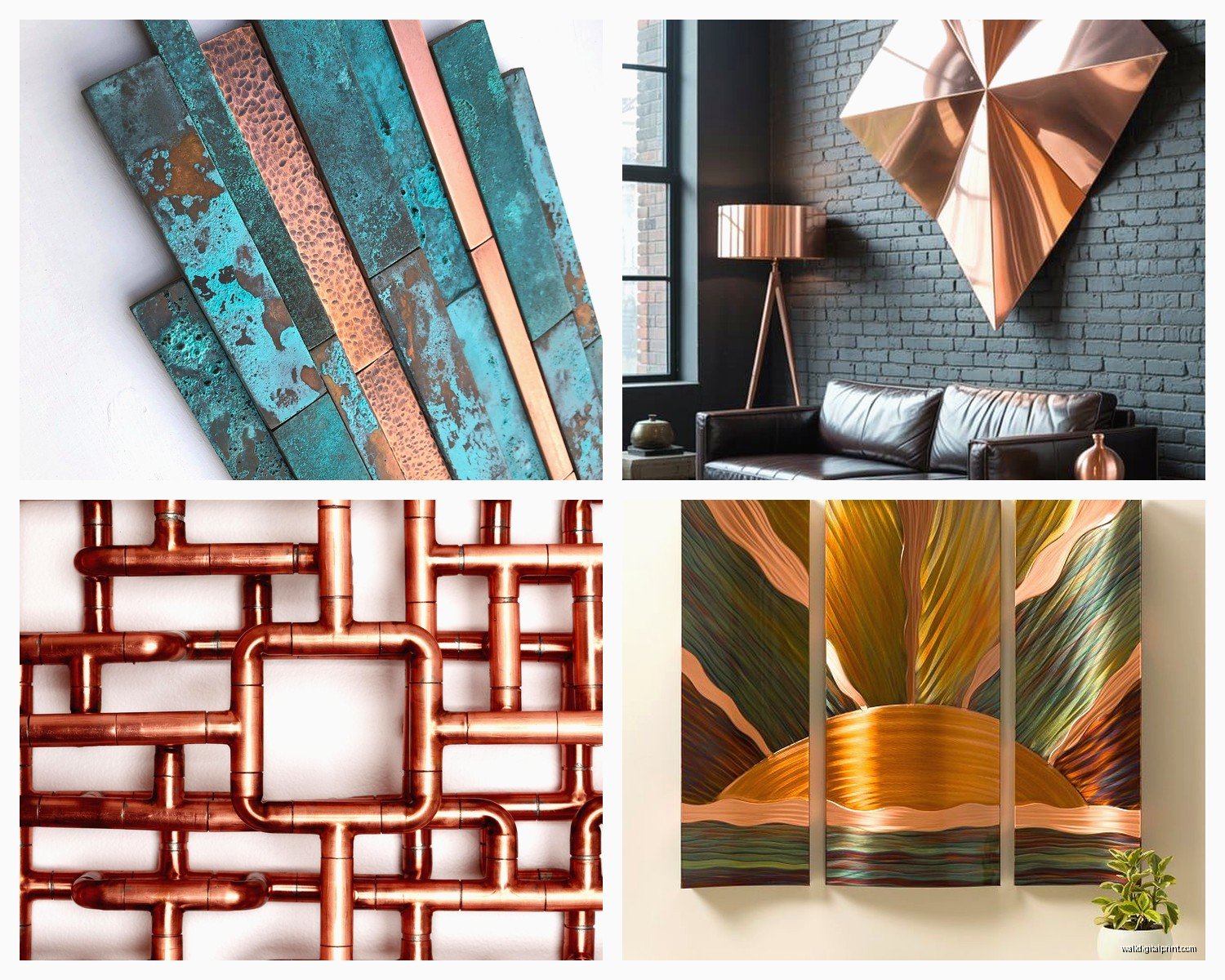 Copper Wall Art: Warm Metallic Rustic Designs