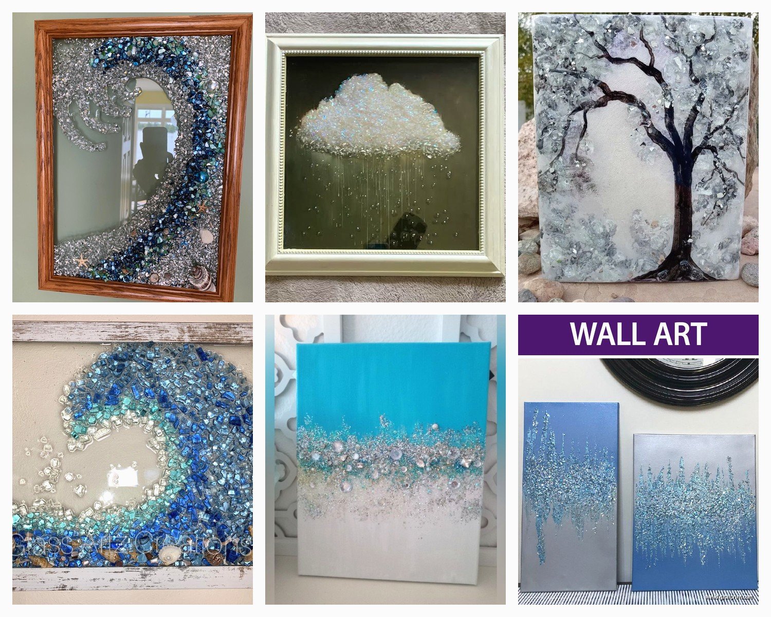 Crushed Glass Wall Art: Sparkling Mosaic Designs