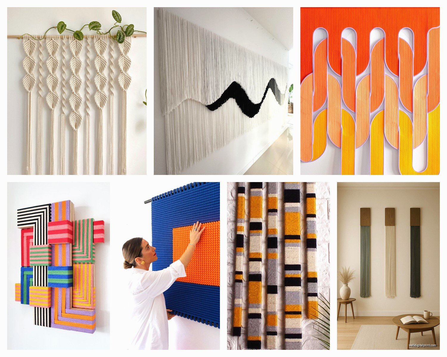 Fiber Wall Art: Textile Woven Yarn Natural Material