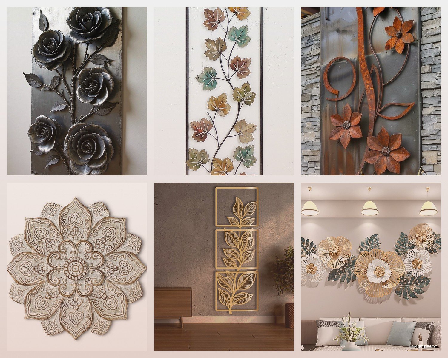 Floral Metal Wall Art: Sculptural Flower Bloom Designs