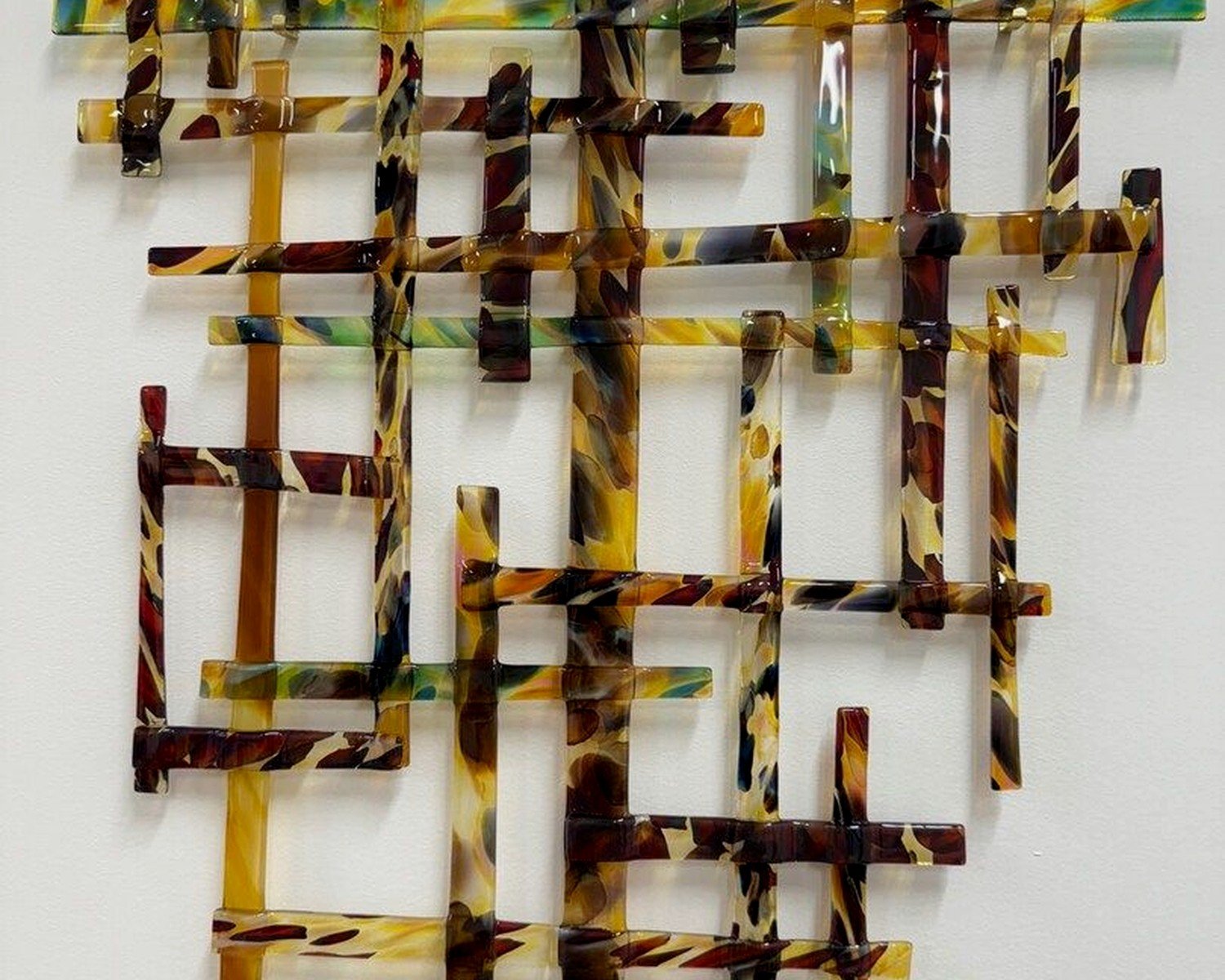 Fused Glass Wall Art: Kiln-Fired Melted Glass Designs