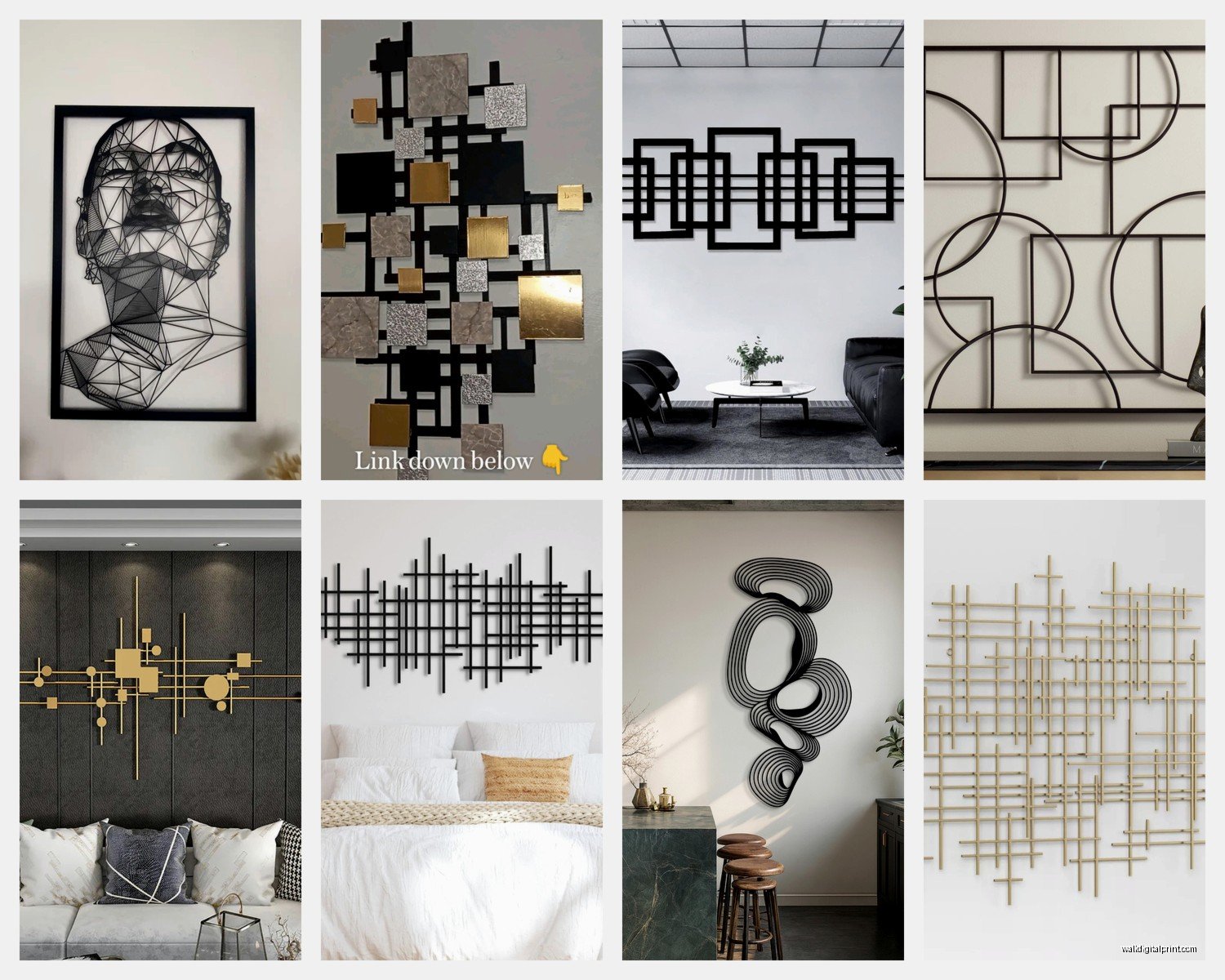 Geometric Metal Wall Art: Angular Sculptural Math Designs
