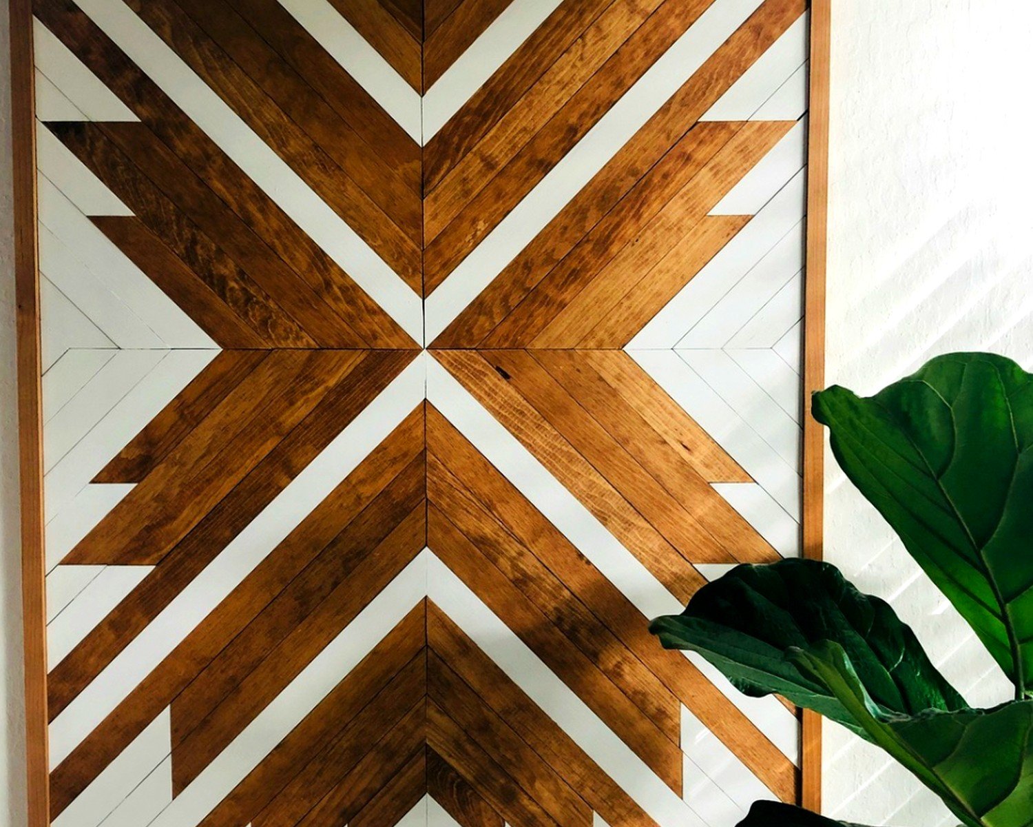 Geometric Wood Wall Art: Angular Carved Designs