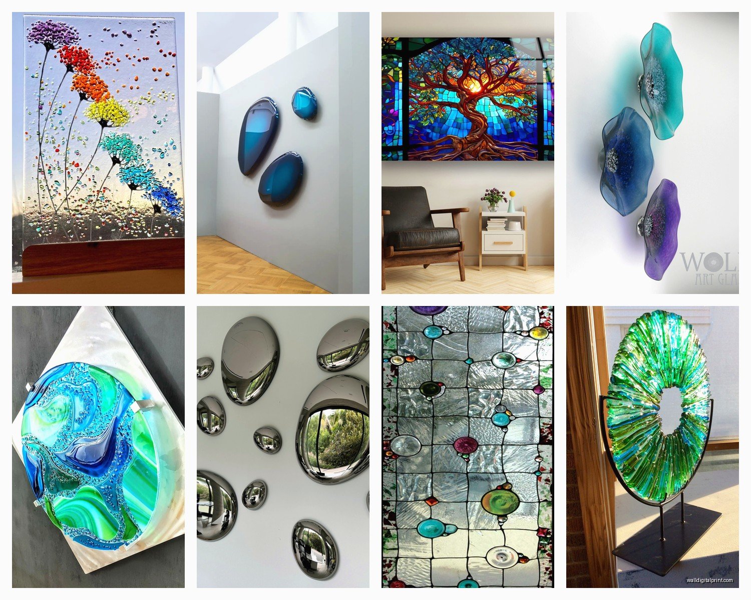 Glass Wall Art Decor: Stained & Fused Glass Artwork