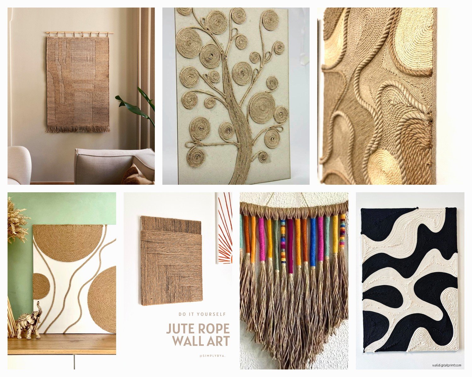 Jute Wall Art: Natural Fiber Rope & Macrame Designs