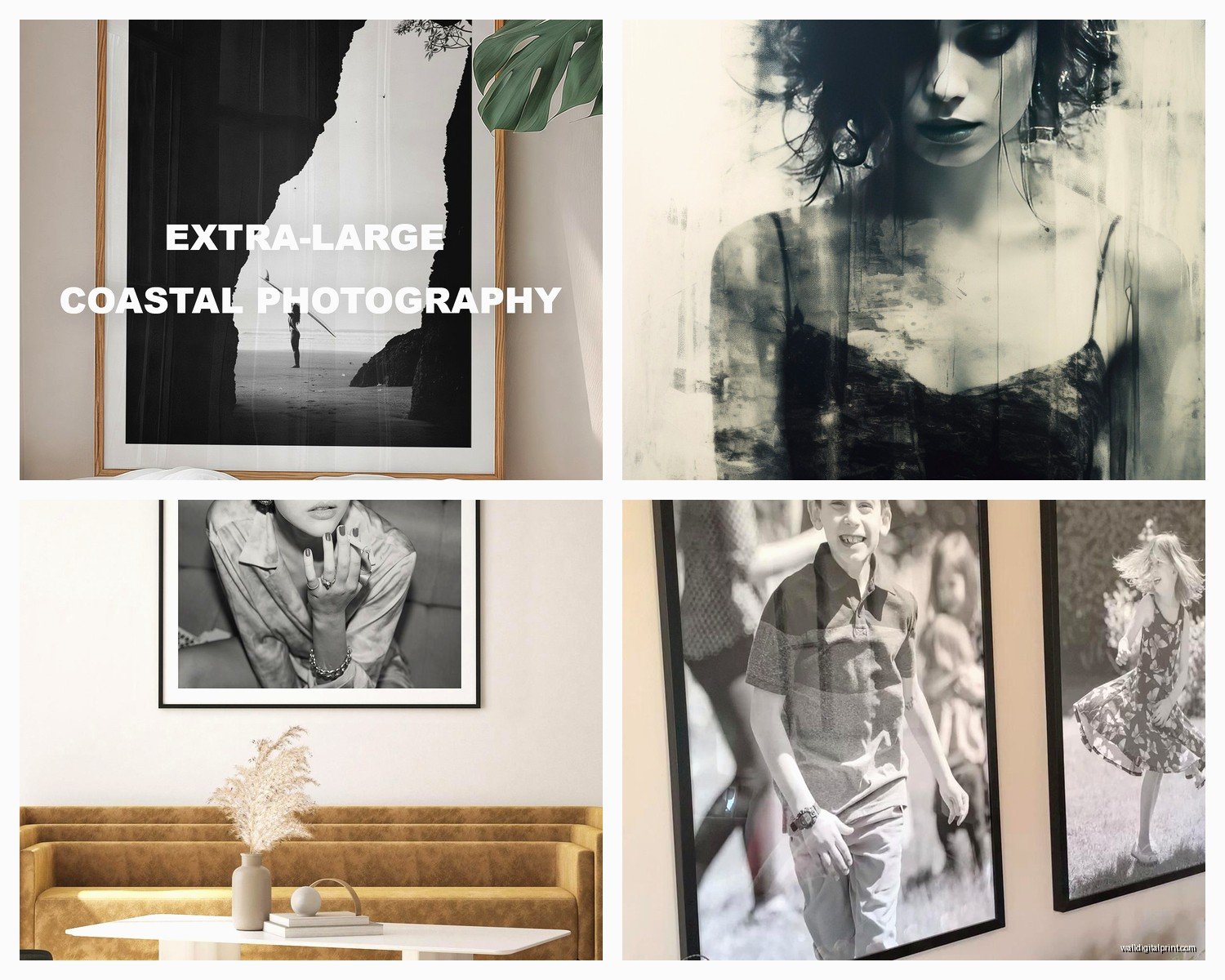 Large Black and White Photography Wall Art: Monochrome Prints