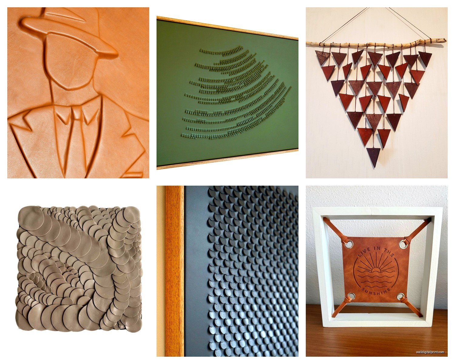 Leather Wall Art: Textured Hide Material Rustic Designs