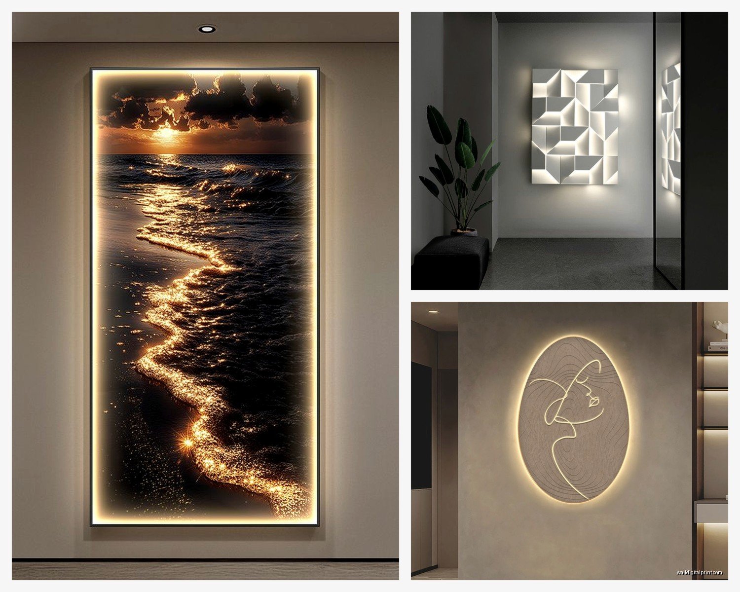 LED Wall Art: Illuminated Light-Up Designs