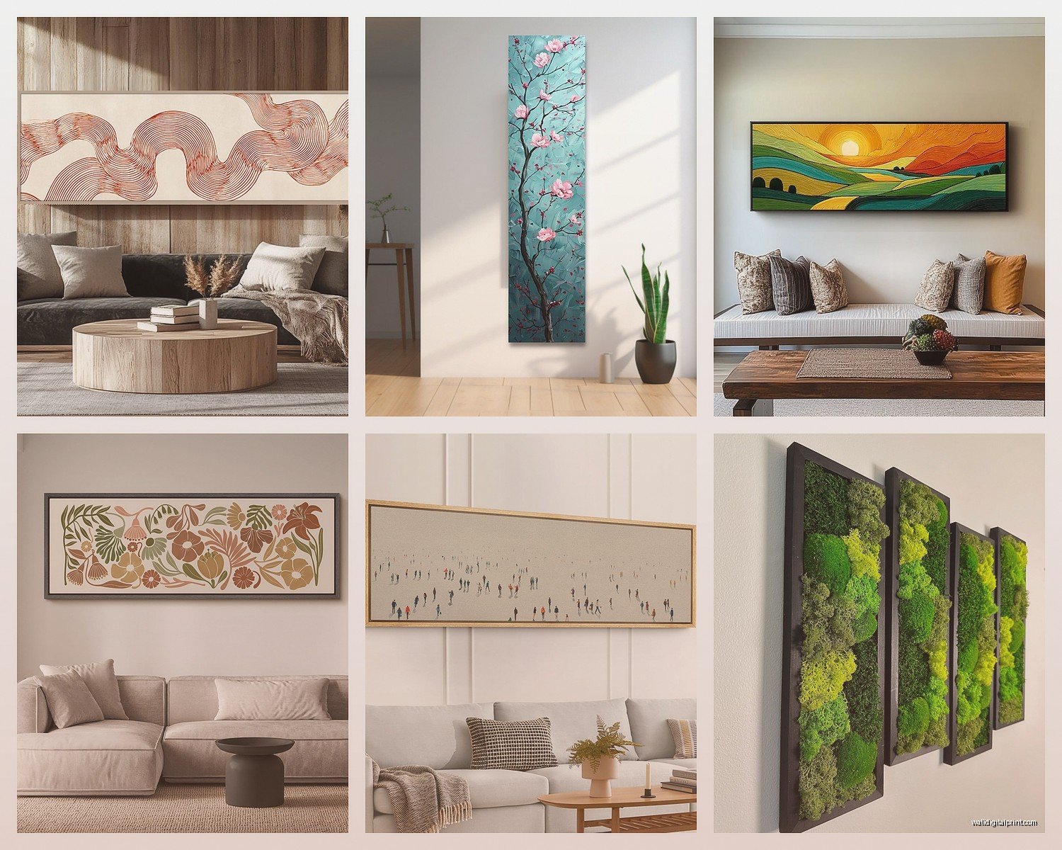 Long Rectangle Wall Art: Wide Horizontal Narrow Format