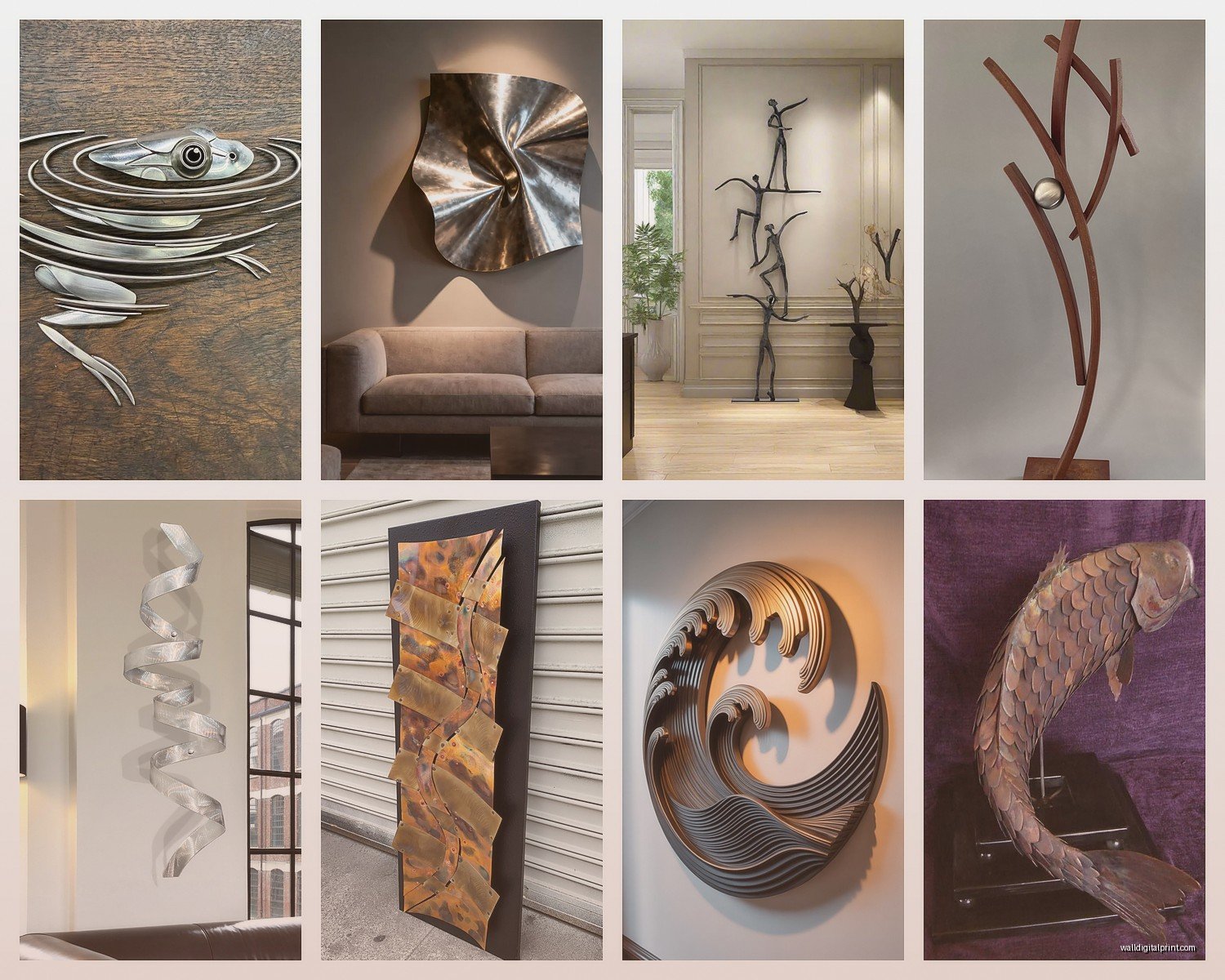 Metal Sculpture Wall Art: 3D Dimensional Art Pieces