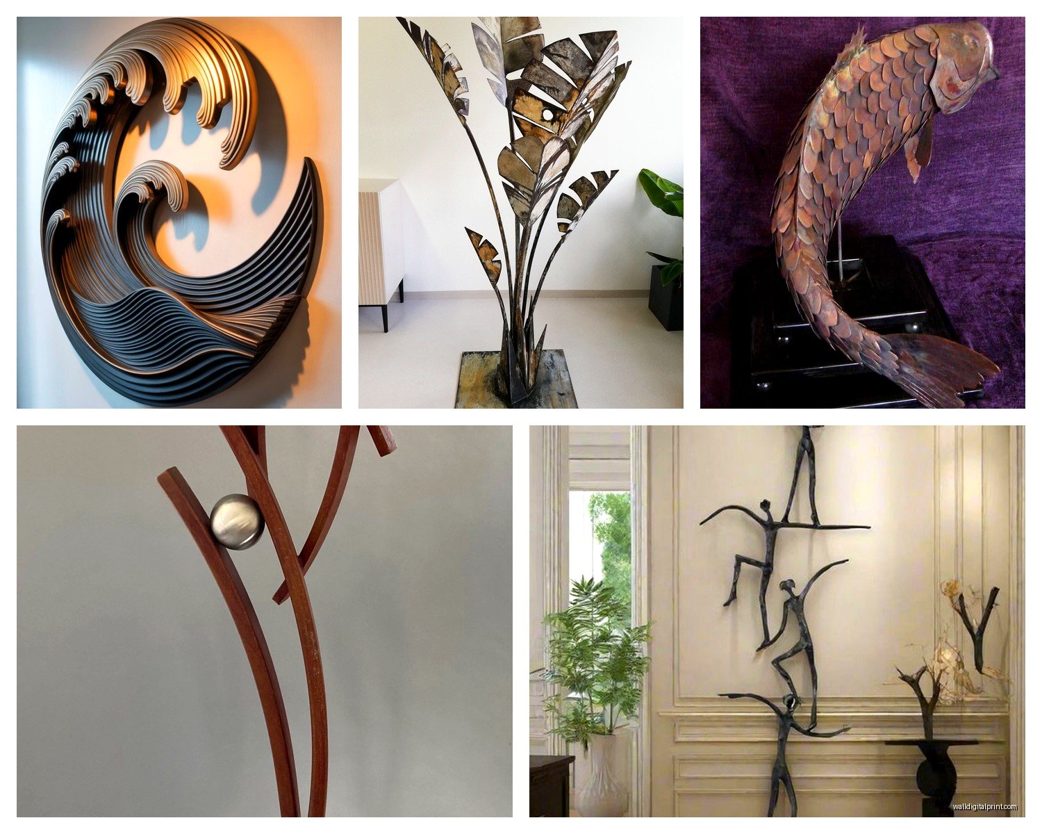 Metal Sculpture Wall Art: 3D Dimensional Art Pieces