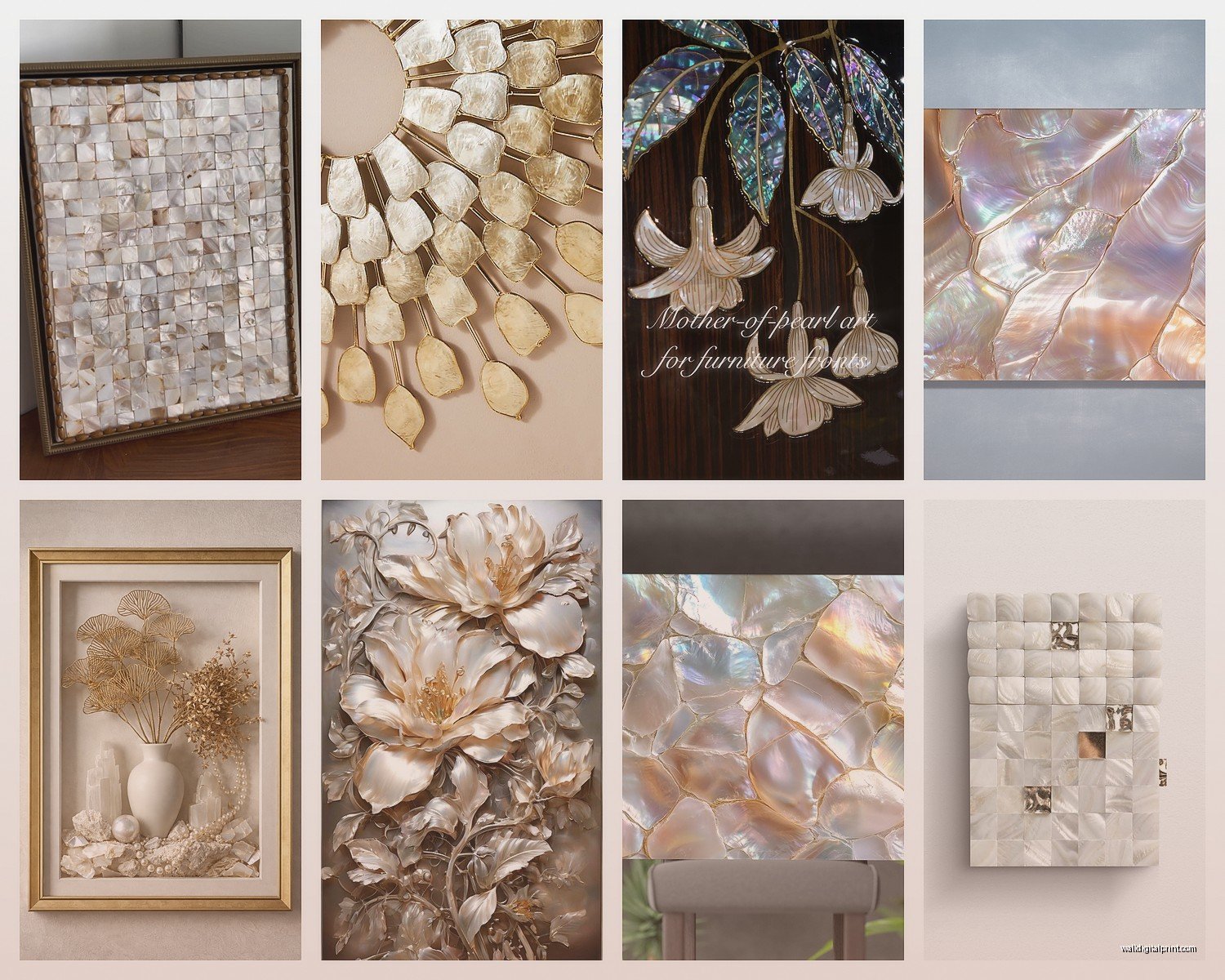 Mother of Pearl Wall Art: Iridescent Shell Inlay Luxe