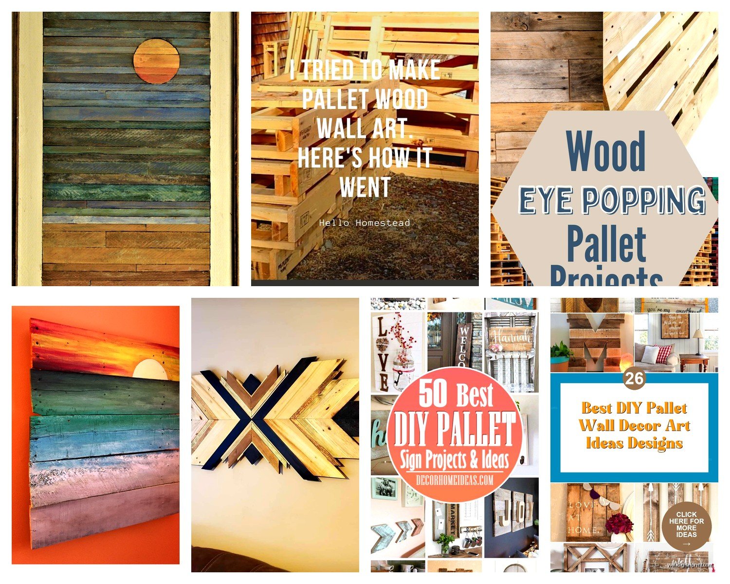 Pallet Wall Art: Reclaimed Wood Rustic DIY Designs