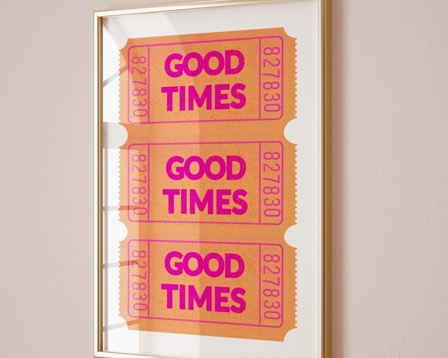 Pink and Orange Wall Art: Warm Sunset Tropical Combo