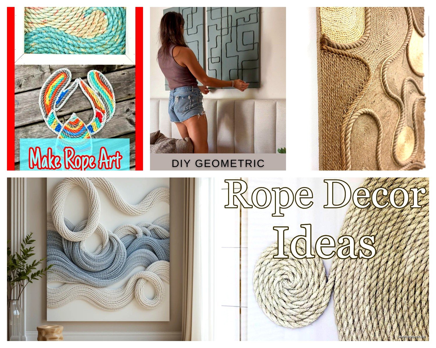 Rope Wall Art: Nautical Twisted Fiber Natural Designs