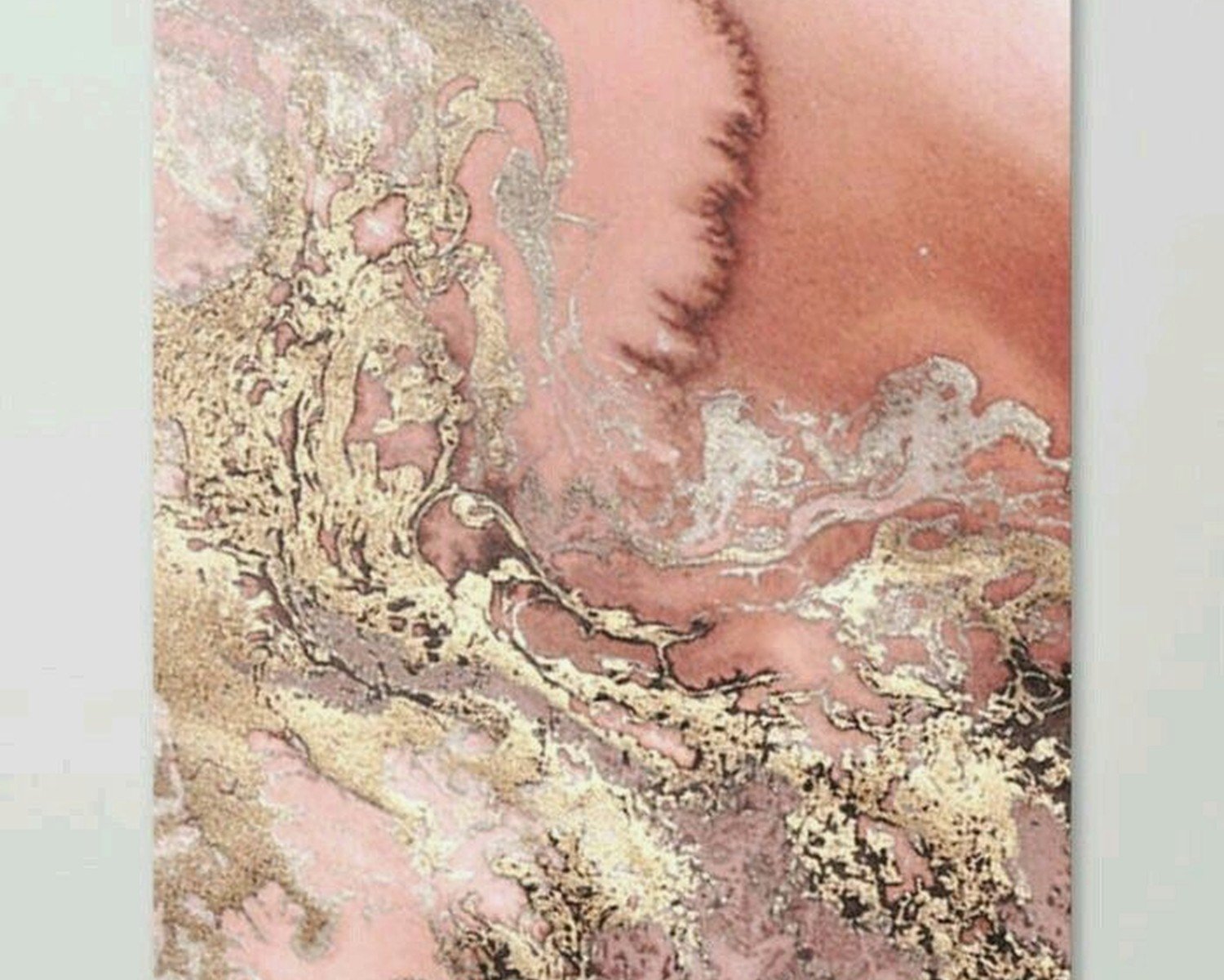 Rose Gold Wall Art: Copper Pink Metallic Luxury Designs