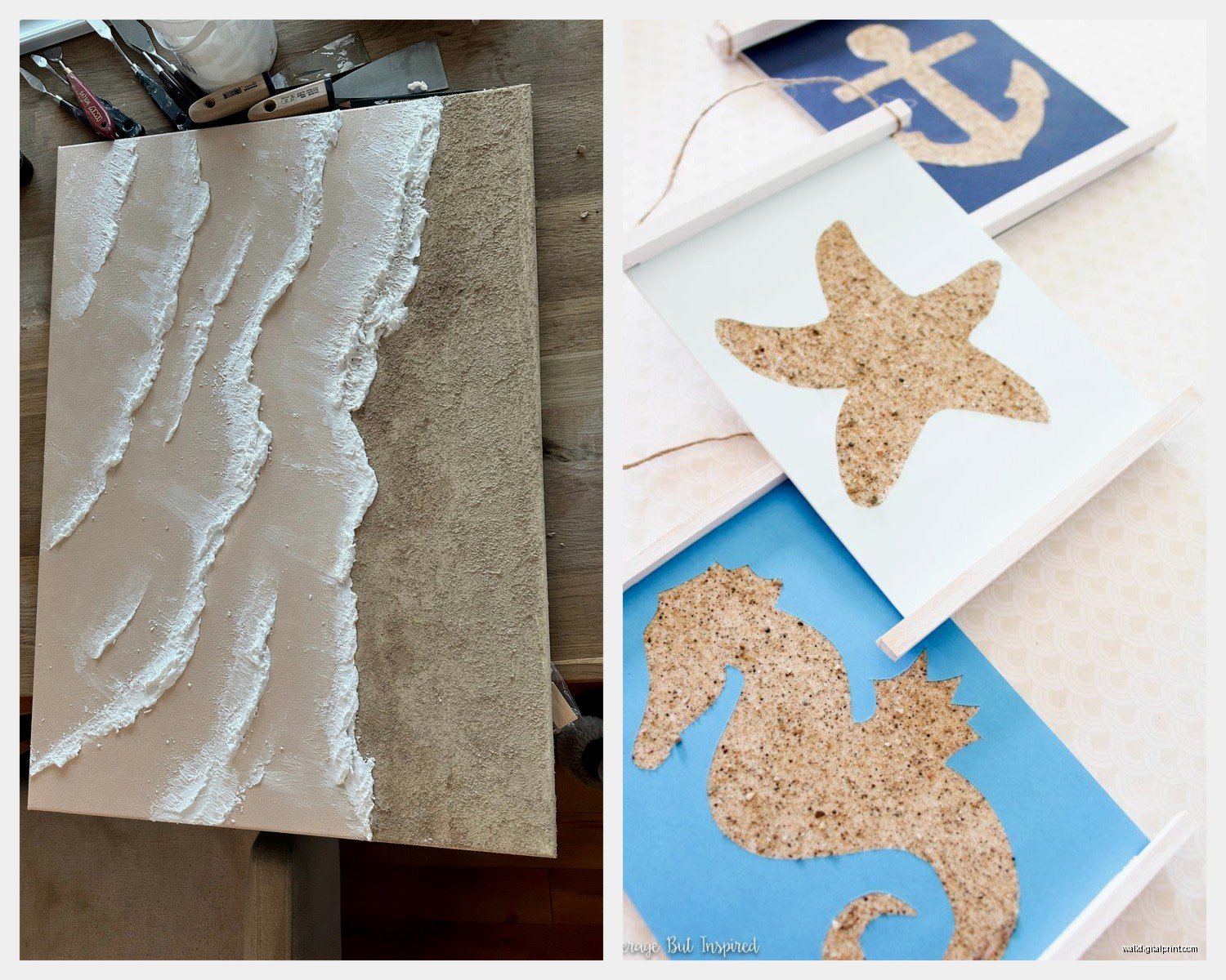 Sand Wall Art: Beach Texture Desert Natural Designs