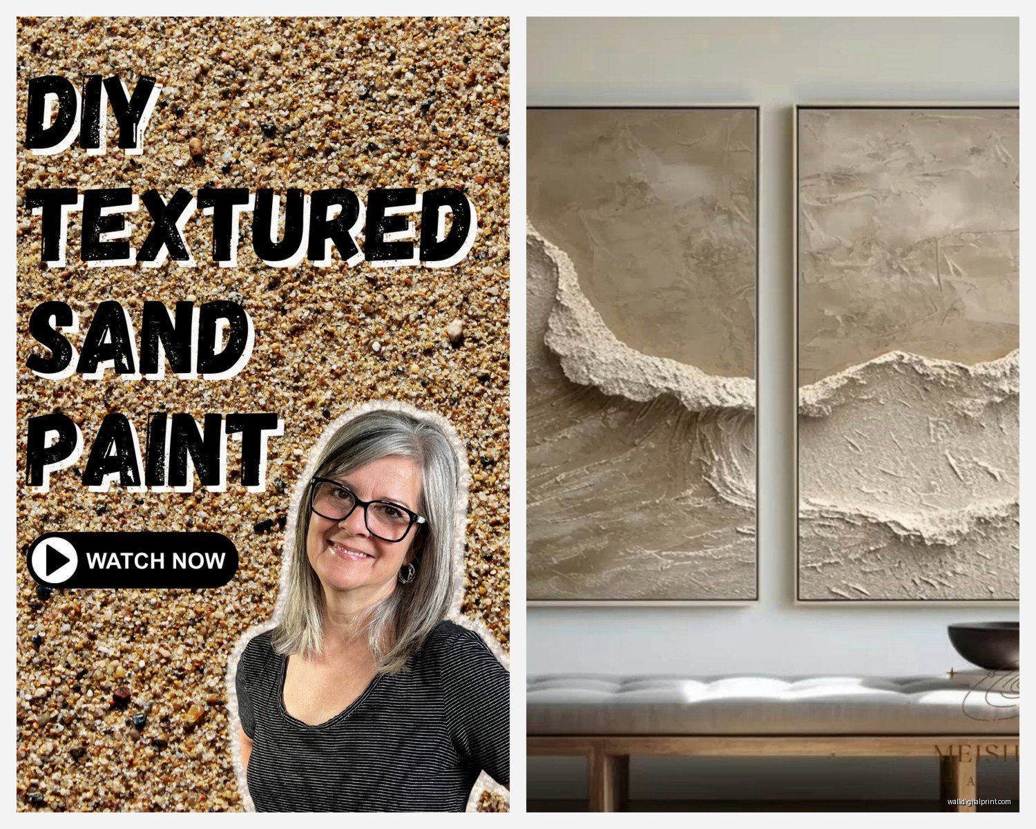 Sand Wall Art: Beach Texture Desert Natural Designs