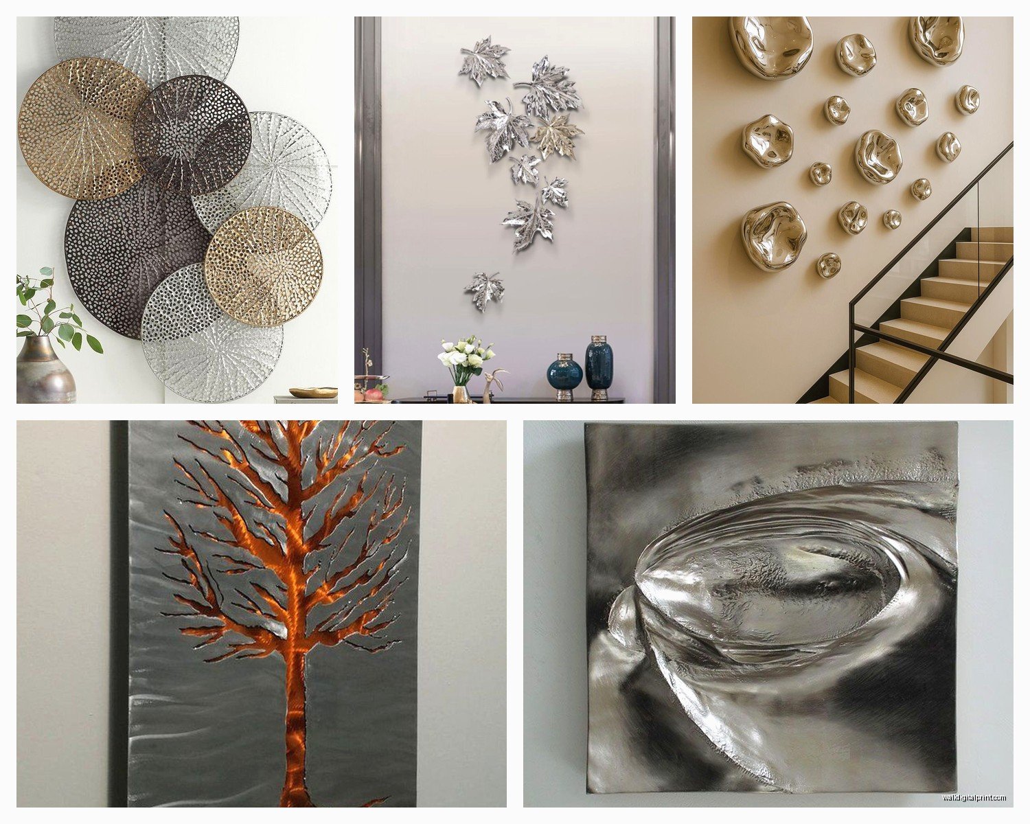 Silver Metal Wall Art: Contemporary Metallic Designs