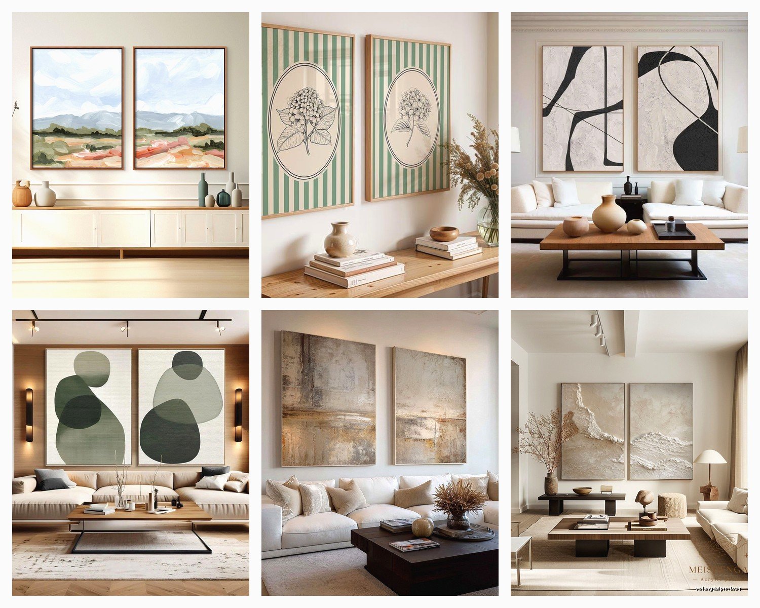 Wall Art Set of 2: Matching Pairs & Diptych Collections