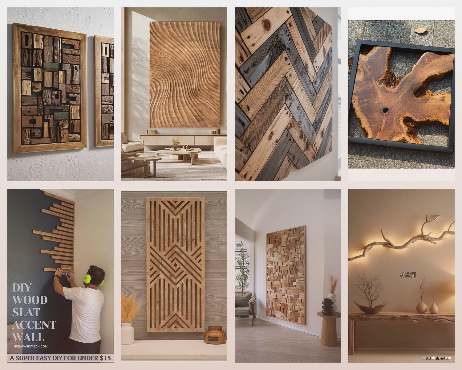 Wood Wall Art Decor: Carved & Reclaimed Wood Designs