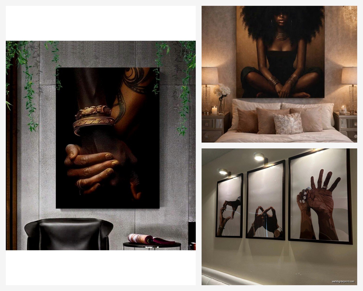African American Wall Art for Bedroom: Black Culture Decor