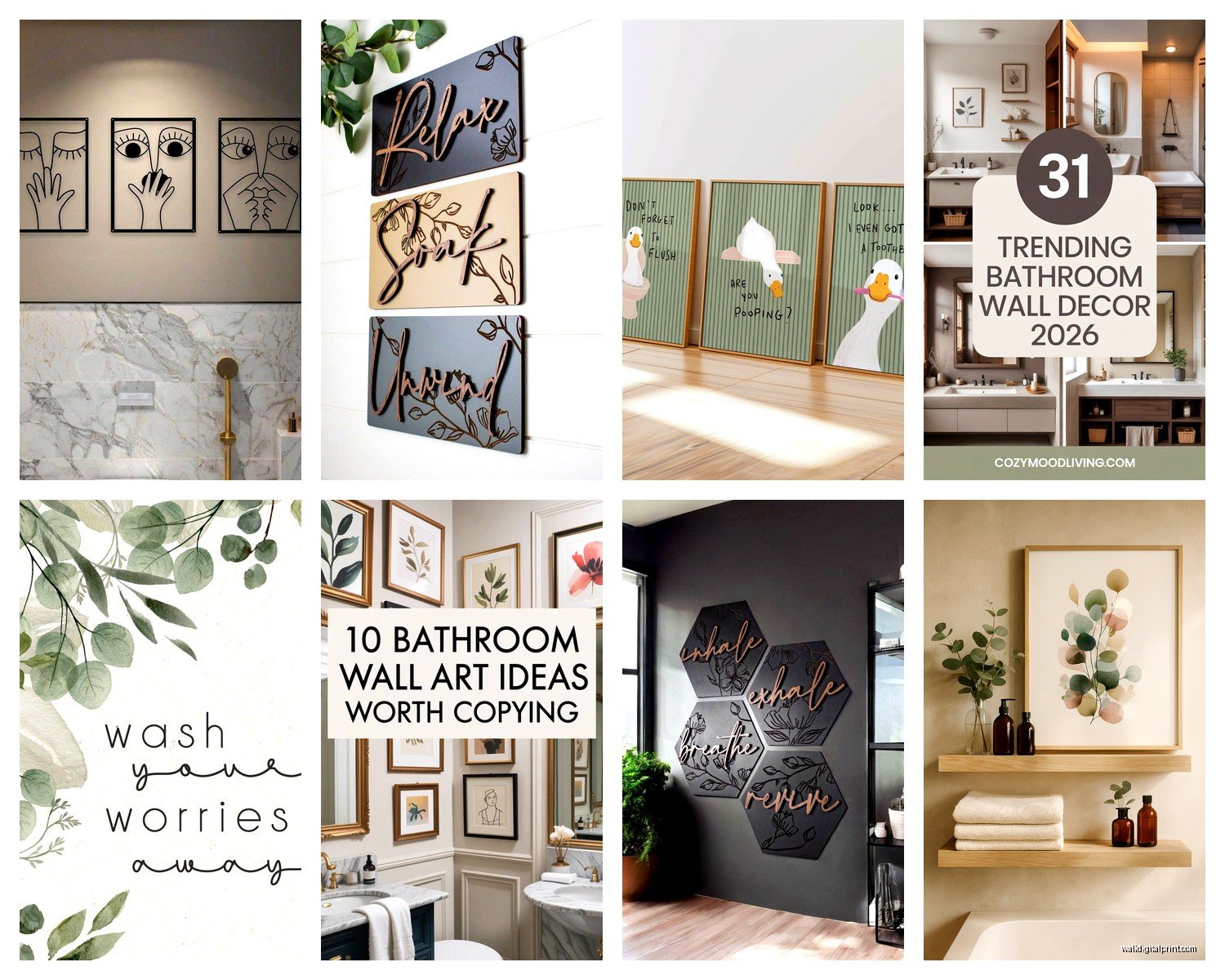 Bathroom Wall Art Modern: Contemporary Bath Designs