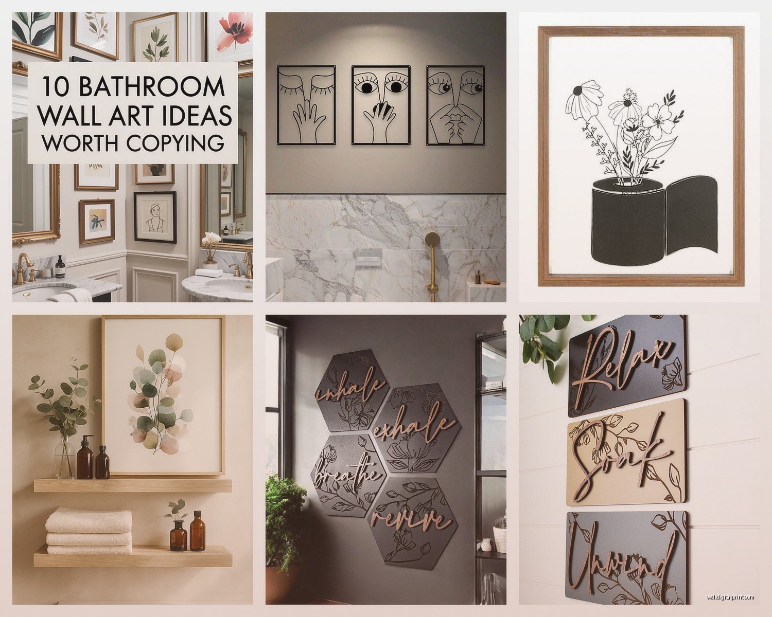 Bathroom Wall Art Modern: Contemporary Bath Designs