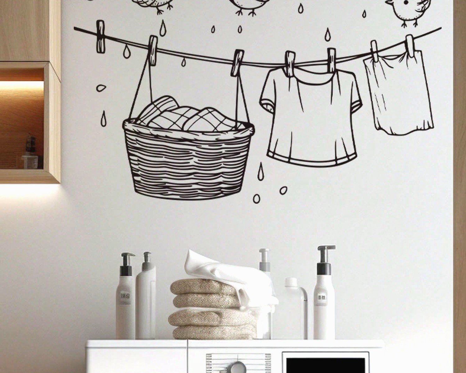 Bathroom Wall Art Stickers: Removable Bath Vinyl Decals